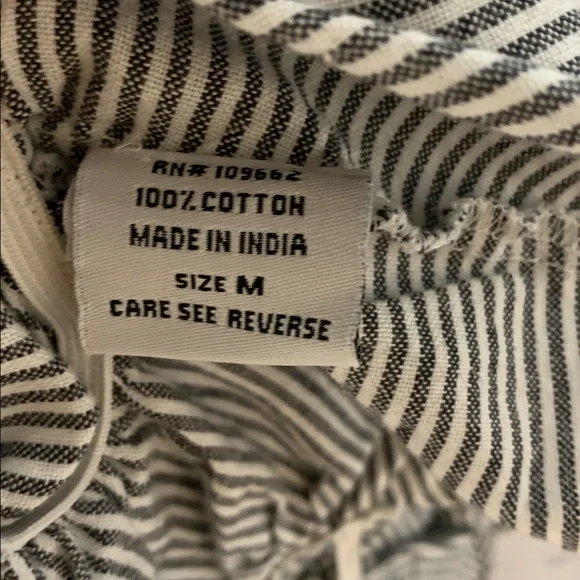 Tulip Maria Lagenlook Knot-Detail Dress in Black and White Stripe Tunic Dress M - Picture 5 of 7